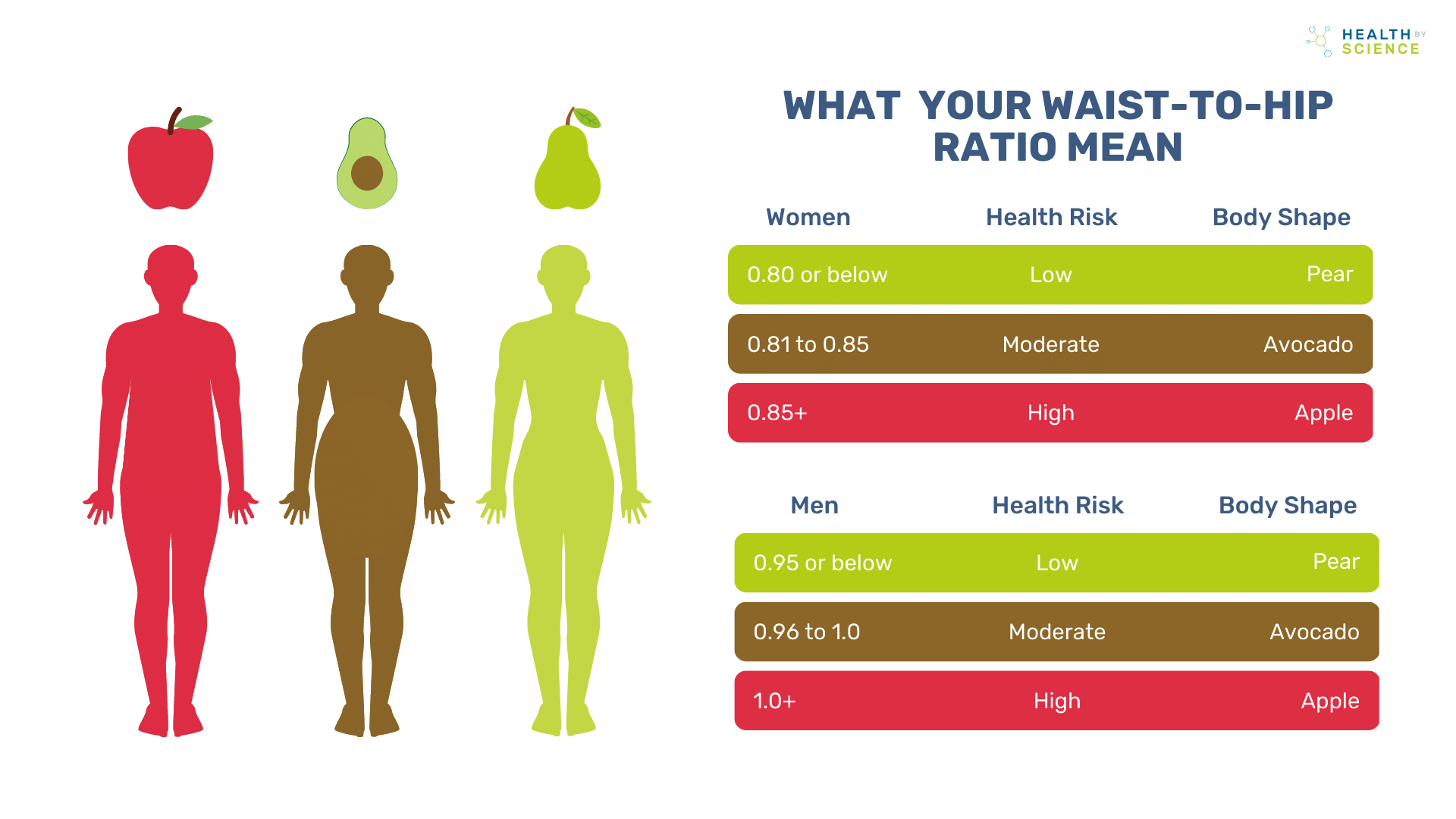 WHAT YOUR WAIST-TO-HIP RATIO MEAN hip waist ratio chart