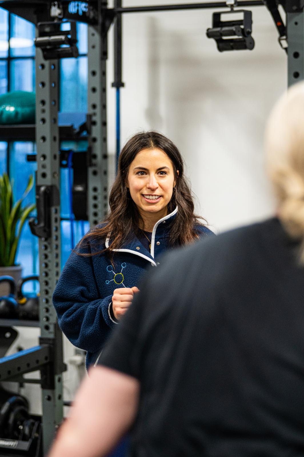 Professional Health by Science team member delivering expert clinical advice during a personal training Edinburgh session.