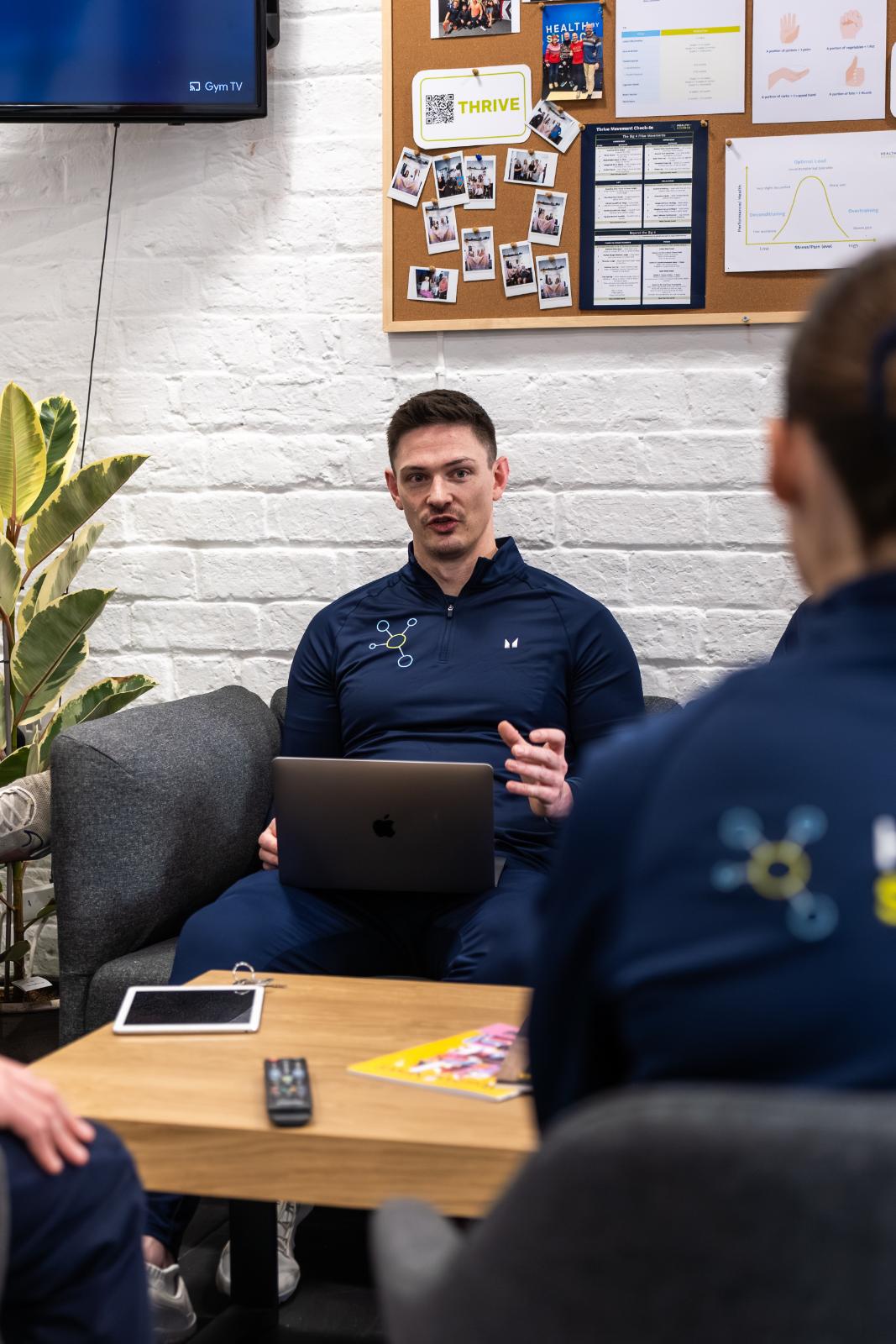 KA3_2054 Health by Science team member presenting data-driven training insights during a professional development session in Leith.