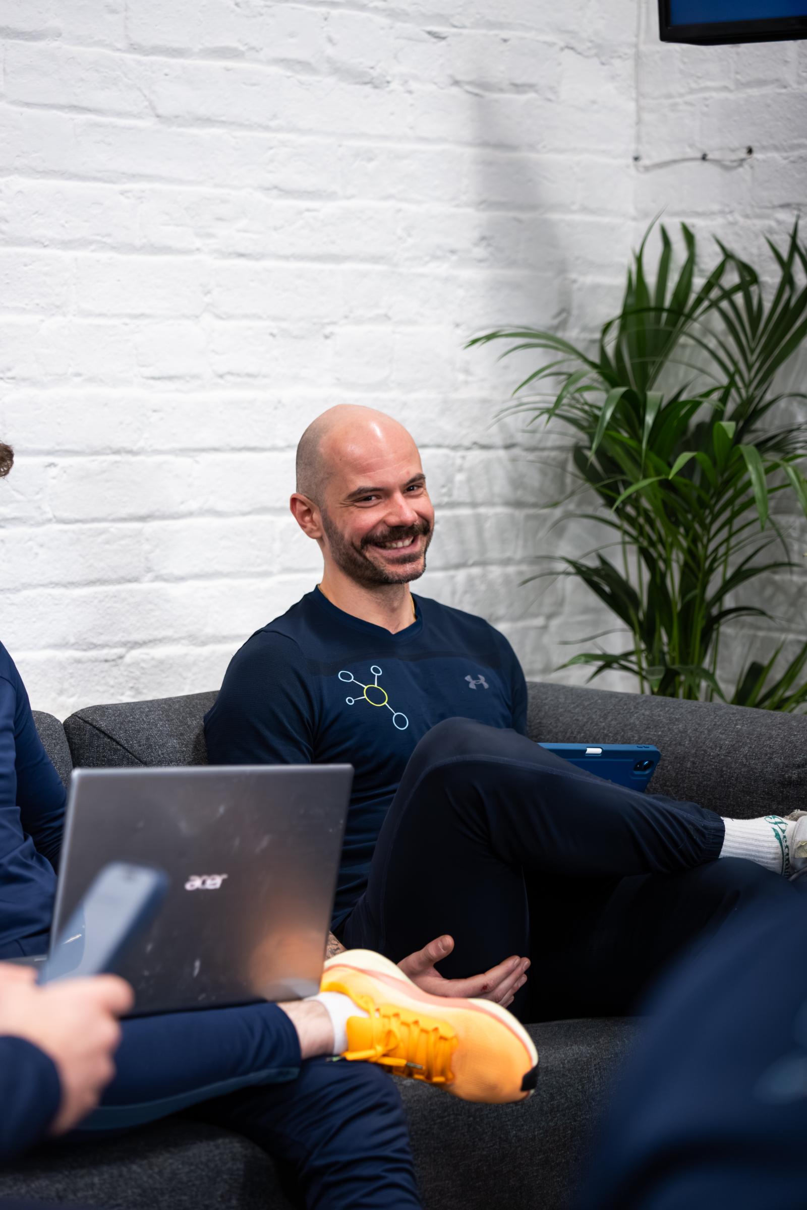 Portrait of a Health by Science practitioner participating in a clinical peer-review session in Leith.