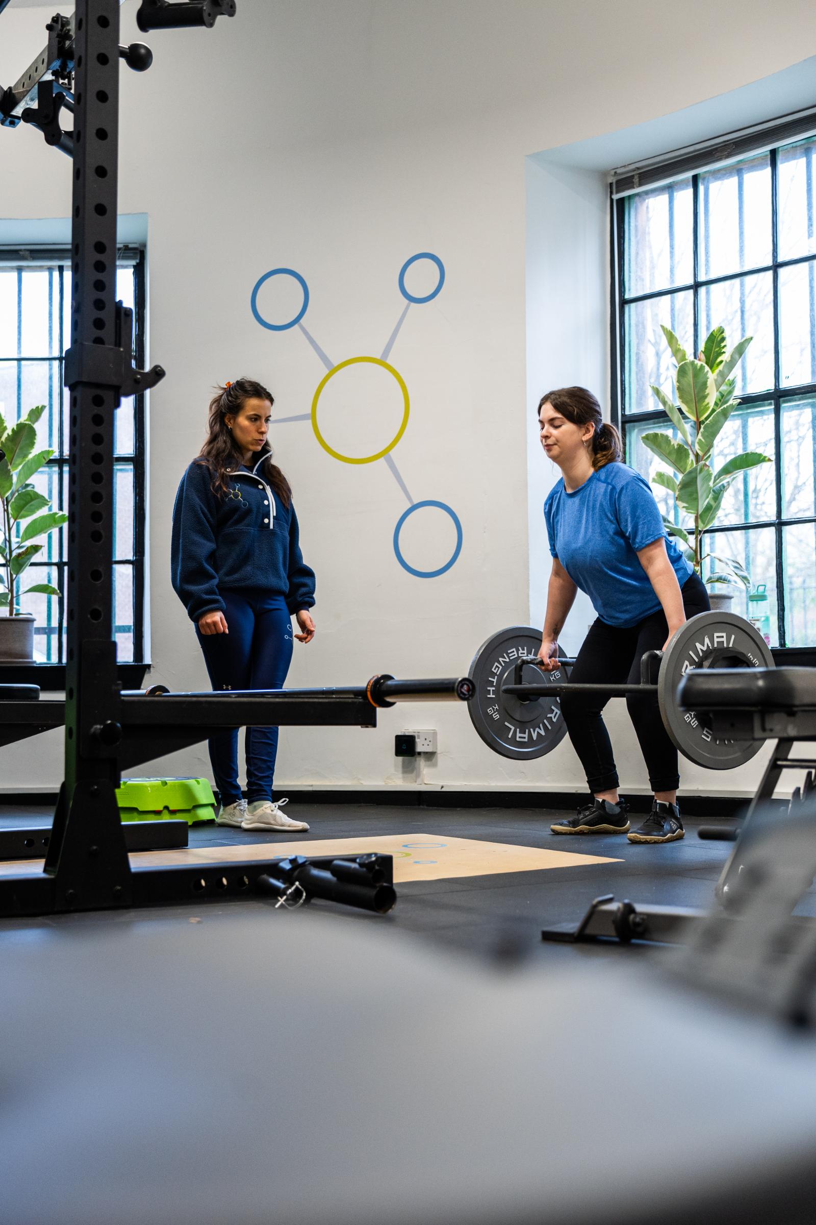 Clinical movement analysis of a deadlift progression to ensure optimal spinal alignment during a personal training Edinburgh session.