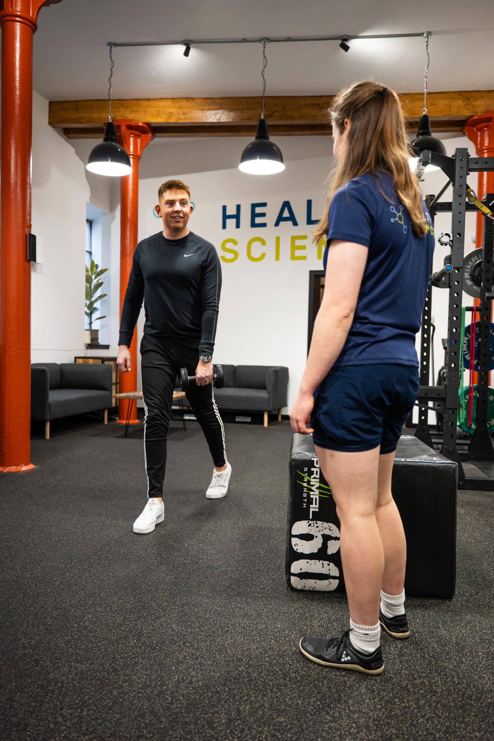 Clinical movement instruction for a lower body rehabilitation exercise designed to improve functional balance in Leith.